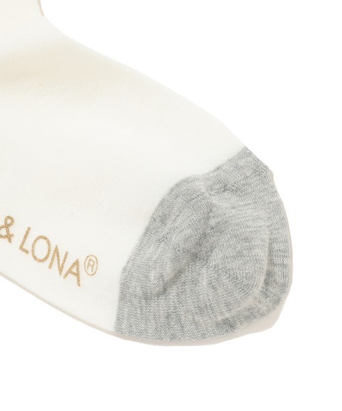 MARK & LONA（マークアンドロナ）の「Echo Overknee Socks | WOMEN（ソックス/靴下・レディース・ブラック/ネイビー・23cm～25cm）」の7枚目の写真