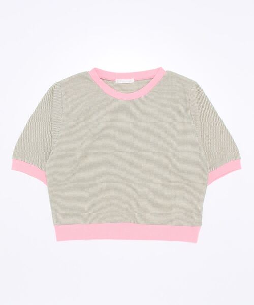 ehka sopo（エヘカソポ）の「バイカラージャカードプルオーバー（Tシャツ/カットソー・レディース・ブラック/レッド/オフホワイト/グリーン・ﾌﾘ-）」の7枚目の写真