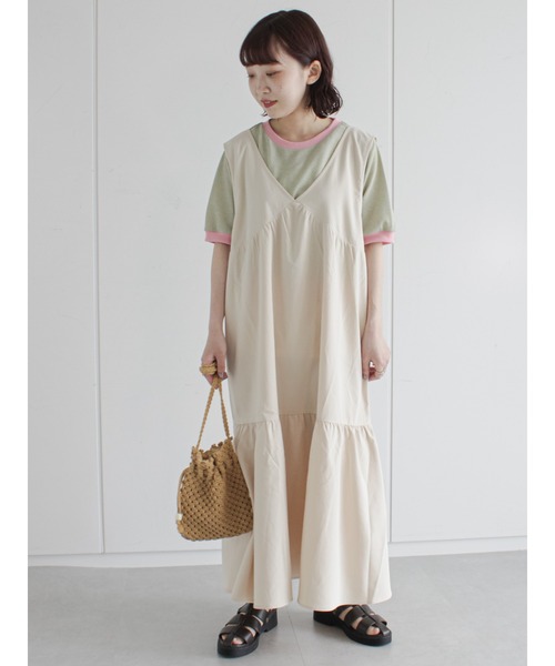 ehka sopo（エヘカソポ）の「バイカラージャカードプルオーバー（Tシャツ/カットソー・レディース・ブラック/レッド/オフホワイト/グリーン・ﾌﾘ-）」の15枚目の写真