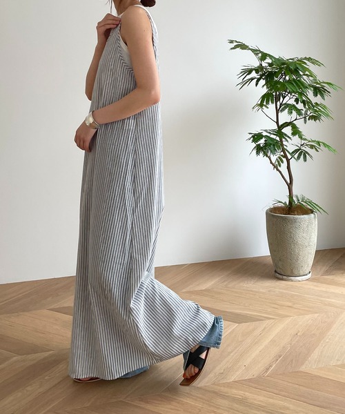 CANAL JEAN(キャナルジーン)の「El mar(エルマール) ストライプキャミソールワンピース(ワンピース・レディース・ストライプ・ONE SIZE)」の4枚目の写真