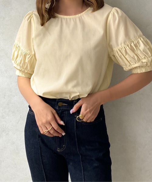 apres jour clair(アプレジュールクレア)の「【apres jour clair】切り替えスリーブブラウス【ZOZOTOWN限定アイテム】(シャツ/ブラウス・レディース・ブラック/アイボリー・X-LARGE/フリー)」の10枚目の写真