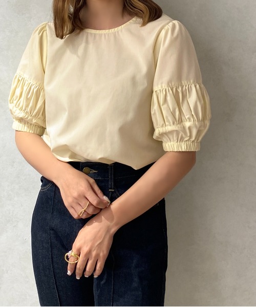 apres jour clair(アプレジュールクレア)の「【apres jour clair】切り替えスリーブブラウス【ZOZOTOWN限定アイテム】(シャツ/ブラウス・レディース・ブラック/アイボリー・X-LARGE/フリー)」の14枚目の写真