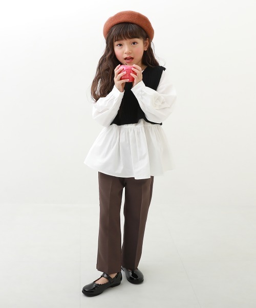 devirock（デビロック）の「ツイル フレアパンツ（その他パンツ・キッズ・ブラック/ダークブラウン/チャコール・110cm/120cm/130cm/140cm/150cm/160cm/100cm）」の7枚目の写真