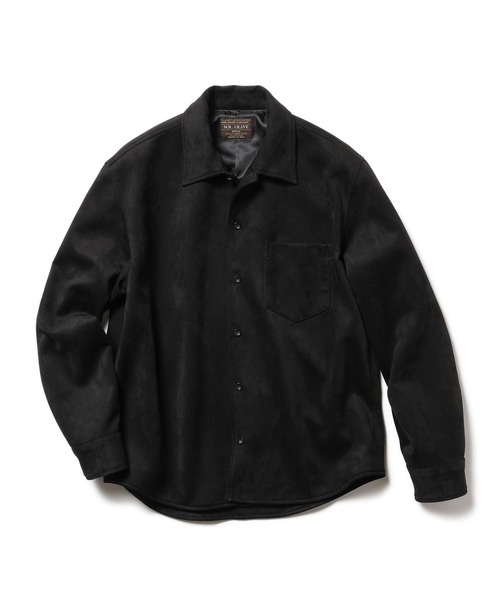 MR.OLIVE(ミスターオリーブ)の「ストレッチ フェイクスエード / CPOシャツ(カバーオール・メンズ・ベージュ/ブラック・SMALL/LARGE/MEDIUM)」の3枚目の写真