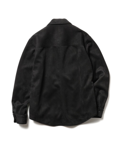 MR.OLIVE(ミスターオリーブ)の「ストレッチ フェイクスエード / CPOシャツ(カバーオール・メンズ・ベージュ/ブラック・SMALL/LARGE/MEDIUM)」の4枚目の写真