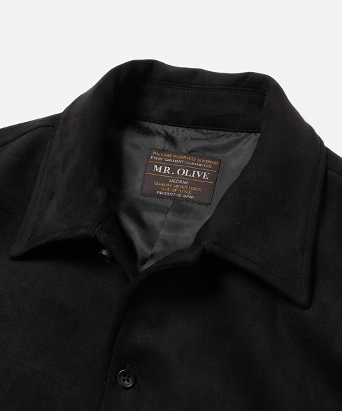 MR.OLIVE(ミスターオリーブ)の「ストレッチ フェイクスエード / CPOシャツ(カバーオール・メンズ・ベージュ/ブラック・SMALL/LARGE/MEDIUM)」の5枚目の写真