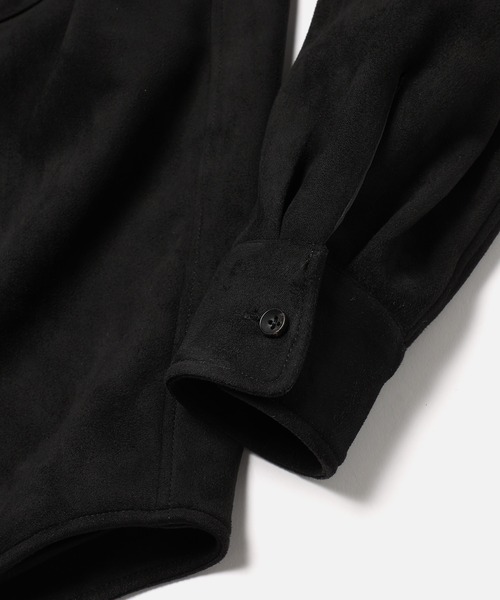MR.OLIVE(ミスターオリーブ)の「ストレッチ フェイクスエード / CPOシャツ(カバーオール・メンズ・ベージュ/ブラック・SMALL/LARGE/MEDIUM)」の7枚目の写真