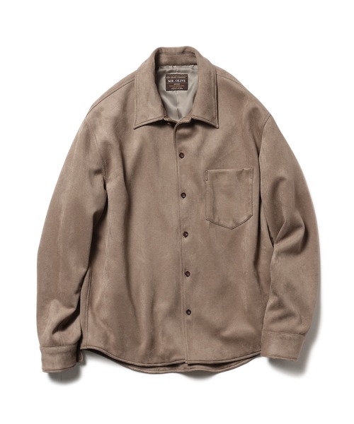 MR.OLIVE(ミスターオリーブ)の「ストレッチ フェイクスエード / CPOシャツ(カバーオール・メンズ・ベージュ/ブラック・SMALL/LARGE/MEDIUM)」の9枚目の写真