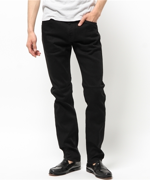 LEE×AMERICAN RAG CIE(リーアメリカンラグシー)の「LEE × AMERICAN RAG CIE スリムストレートストレッチカラーデニム(デニムパンツ・メンズ・ブラック/ホワイト・29inch/28inch/32inch/30inch/31inch)」の1枚目の写真