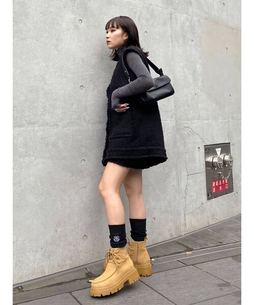 EMODA（エモダ）の「エンブレムルーズソックス（ソックス/靴下・レディース・ホワイト/ブラック・FREE）」の12枚目の写真