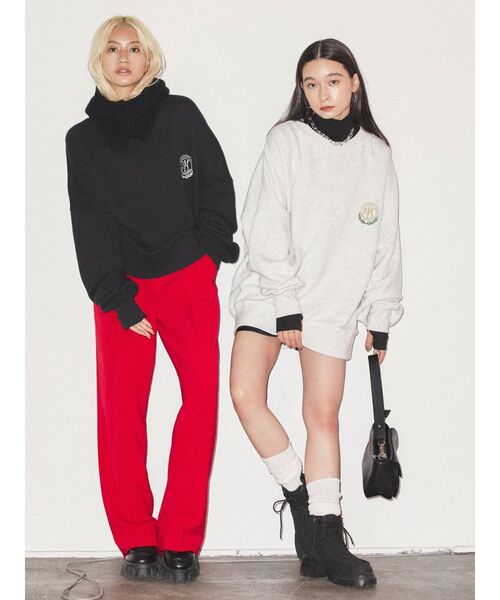 EMODA（エモダ）の「エンブレムルーズソックス（ソックス/靴下・レディース・ホワイト/ブラック・FREE）」の6枚目の写真