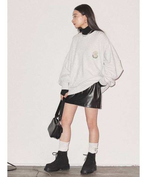 EMODA（エモダ）の「エンブレムルーズソックス（ソックス/靴下・レディース・ホワイト/ブラック・FREE）」の8枚目の写真