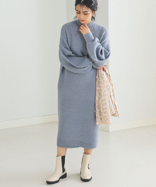 BEAMS HEART（ビームスハート）の「BEAMS HEART / アウトリンキング ワンピース（ワンピース・レディース・ベージュ/サックスブルー/イエロー系その他2・FREE）」の4枚目の写真