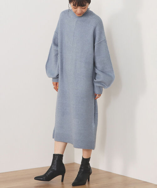 BEAMS HEART（ビームスハート）の「BEAMS HEART / アウトリンキング ワンピース（ワンピース・レディース・ベージュ/サックスブルー/イエロー系その他2・FREE）」の8枚目の写真
