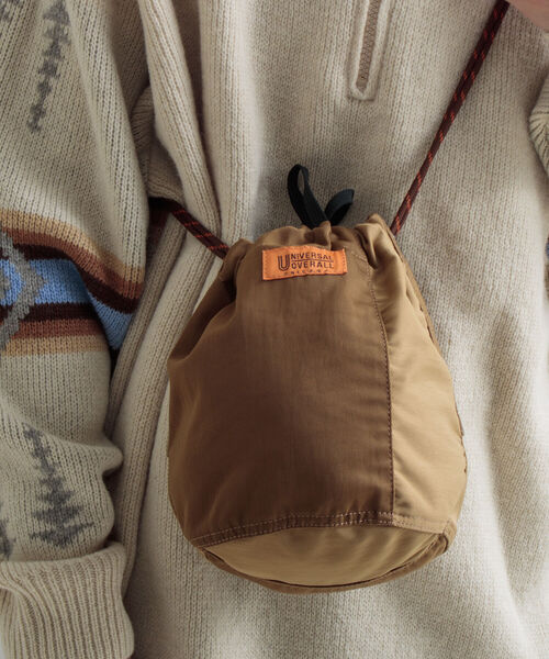 UNIVERSAL OVERALL(ユニバーサルオーバーオール)の「【UNIVERSAL OVERALL/ユニバーサルオーバーオール】ミリタリーツイル巾着バッグ(ショルダーバッグ・メンズ・ブラウン/オリーブ・FREE)」の15枚目の写真
