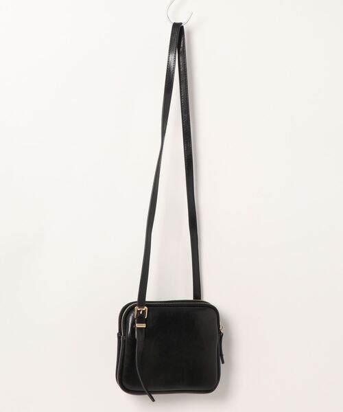 Port（ポート）の「ヴィンテージライク マルチ スクエアショルダー バッグ（ショルダーバッグ・レディース・ブラック/ライトブラウン・FREE）」の7枚目の写真