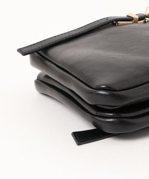 Port（ポート）の「ヴィンテージライク マルチ スクエアショルダー バッグ（ショルダーバッグ・レディース・ブラック/ライトブラウン・FREE）」の3枚目の写真