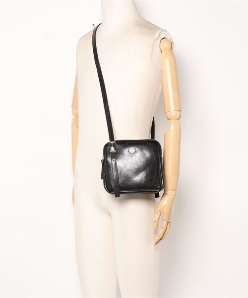 Port（ポート）の「ヴィンテージライク マルチ スクエアショルダー バッグ（ショルダーバッグ・レディース・ブラック/ライトブラウン・FREE）」の12枚目の写真