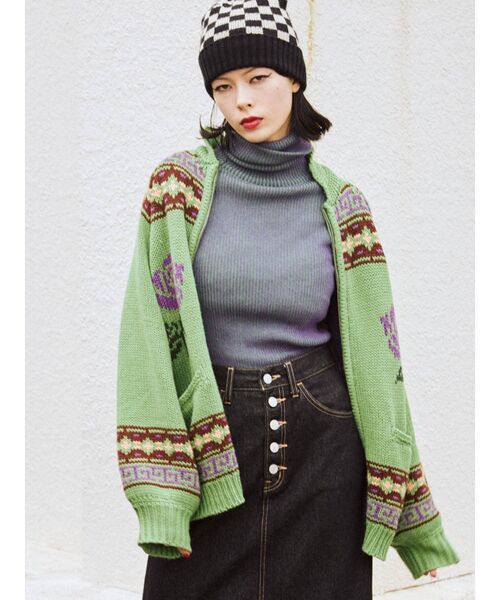 jouetie（ジュエティ）の「JQDカウチン（カーディガン/ボレロ・レディース・アイボリー/グリーン/ブラック・MEDIUM）」の16枚目の写真