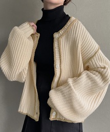 knit Jemade | パイピングニットカーディガン(カーディガン/ボレロ)