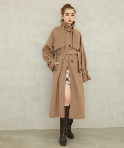 archives（アルシーヴ）の「2wayウールトレンチコート