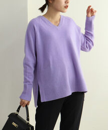 ◇【WEB限定】カシミヤブレンドVネックプルオーバーニット