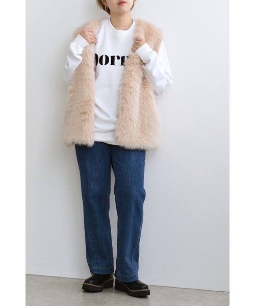 palm RICHE（ポームリシュ）の「Dormirロゴスウェット（スウェット・レディース・チャコールグレー/グレー/オフホワイト・M）」の11枚目の写真