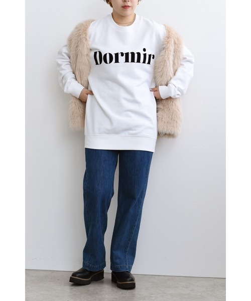 palm RICHE（ポームリシュ）の「Dormirロゴスウェット（スウェット・レディース・チャコールグレー/グレー/オフホワイト・M）」の12枚目の写真