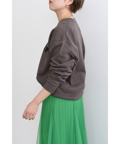 palm RICHE（ポームリシュ）の「Dormirロゴスウェット（スウェット・レディース・チャコールグレー/グレー/オフホワイト・M）」の14枚目の写真