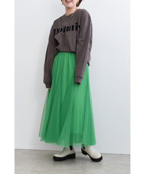 palm RICHE（ポームリシュ）の「Dormirロゴスウェット（スウェット・レディース・チャコールグレー/グレー/オフホワイト・M）」の20枚目の写真