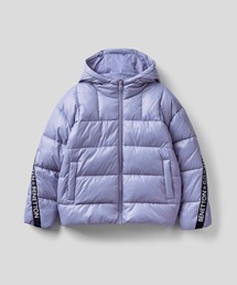 【GREEN B】キッズフード付きスリーブデザイン中綿ジャケットG