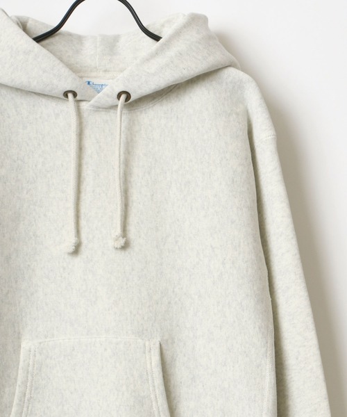 Champion(チャンピオン)の「Champion/チャンピオン REVERSE WEAVE/リバースウィーブ 裏起毛 無地 スウェット パーカー(パーカー・メンズ・ホワイト/ブラック/ネイビー/シルバーグレー/オートミール・M/L/XL)」の4枚目の写真