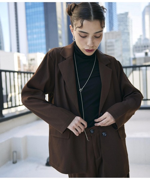 ANAP(アナップ)の「シンプルハイネックトップスカットソー(Tシャツ/カットソー・レディース・ホワイト/ブラック/モカ/モスグリーン・FREE)」の18枚目の写真