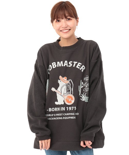 COBMASTER（コブマスター）の「【ユニセックス】COBMASTERコラボ ギタークマプリントプルオーバー（スウェット・レディース・グリーン/オフホワイト/ブルー/チャコールグレー・FREE）」の7枚目の写真