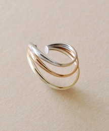 TAKE-UP（テイクアップ）の「[ フワットイヤリングス] K10 スリーカラー イヤーカフ( WG/YG/PG)（イヤーカフ）」