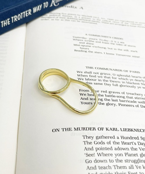 kutir（クティール）の「ダブルフィンガーリング（リング・レディース・ゴールド/シルバー・FREE）」の5枚目の写真