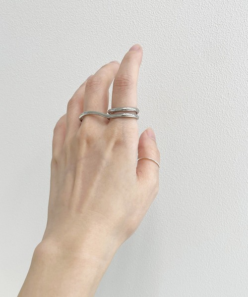 kutir（クティール）の「ダブルフィンガーリング（リング・レディース・ゴールド/シルバー・FREE）」の8枚目の写真