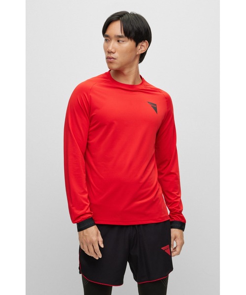 HUGO（ヒューゴ）の「テクニカルファブリック ロングスリーブ Tシャツ 