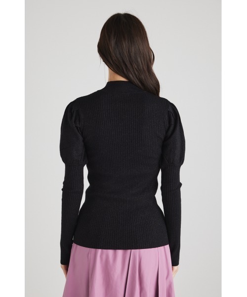 rienda(リエンダ)の「パフスリーブラメニットトップス(ニット/セーター・レディース・ブラック/ベージュ/ブラウン/ピンク・FREE)」の21枚目の写真