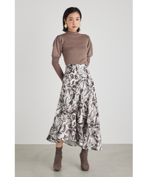 rienda(リエンダ)の「パフスリーブラメニットトップス(ニット/セーター・レディース・ブラック/ベージュ/ブラウン/ピンク・FREE)」の17枚目の写真