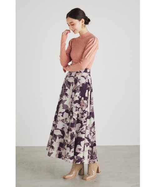 rienda(リエンダ)の「パフスリーブラメニットトップス(ニット/セーター・レディース・ブラック/ベージュ/ブラウン/ピンク・FREE)」の9枚目の写真