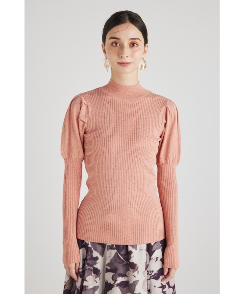 rienda(リエンダ)の「パフスリーブラメニットトップス(ニット/セーター・レディース・ブラック/ベージュ/ブラウン/ピンク・FREE)」の16枚目の写真