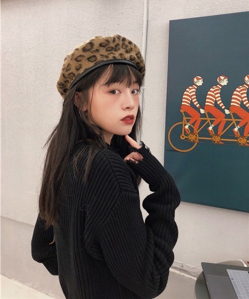 HALEY PESCA(ヘーリーペスカ)の「HALEY PESCA/レオパード柄ベレー帽(ハンチング/ベレー帽・レディース・グレー/ダークグレー/ブラウン・FREE)」の10枚目の写真