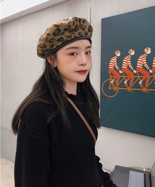 HALEY PESCA(ヘーリーペスカ)の「HALEY PESCA/レオパード柄ベレー帽(ハンチング/ベレー帽・レディース・グレー/ダークグレー/ブラウン・FREE)」の11枚目の写真