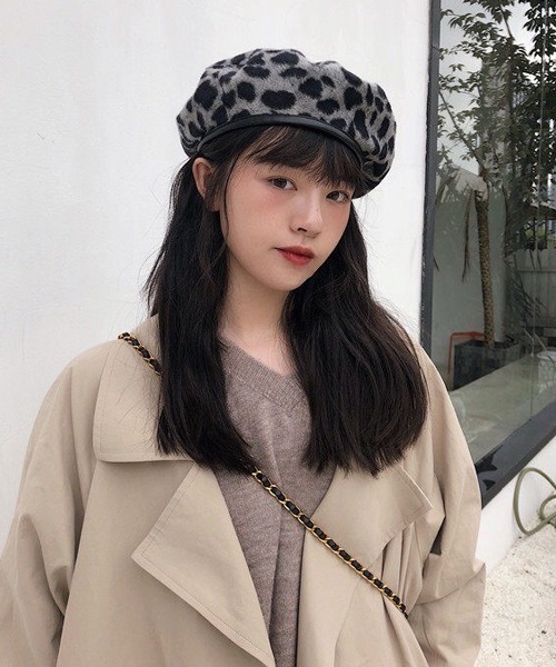 HALEY PESCA(ヘーリーペスカ)の「HALEY PESCA/レオパード柄ベレー帽(ハンチング/ベレー帽・レディース・グレー/ダークグレー/ブラウン・FREE)」の7枚目の写真