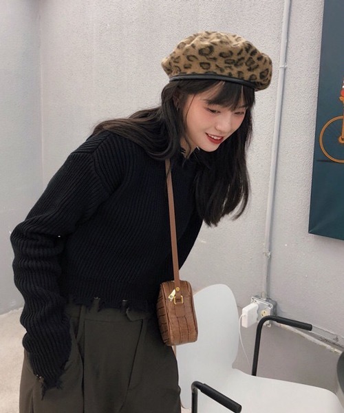 HALEY PESCA(ヘーリーペスカ)の「HALEY PESCA/レオパード柄ベレー帽(ハンチング/ベレー帽・レディース・グレー/ダークグレー/ブラウン・FREE)」の12枚目の写真