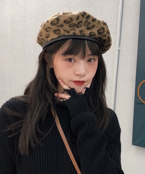 HALEY PESCA(ヘーリーペスカ)の「HALEY PESCA/レオパード柄ベレー帽(ハンチング/ベレー帽・レディース・グレー/ダークグレー/ブラウン・FREE)」の13枚目の写真