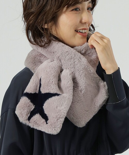 CAST:（キャストコロン）の「スターファーマフラー（マフラー・レディース・ブルー系その他2/ブラウン系その他3/ピンク系その他2/グレー系その他2/ベージュ・FREE）」の6枚目の写真