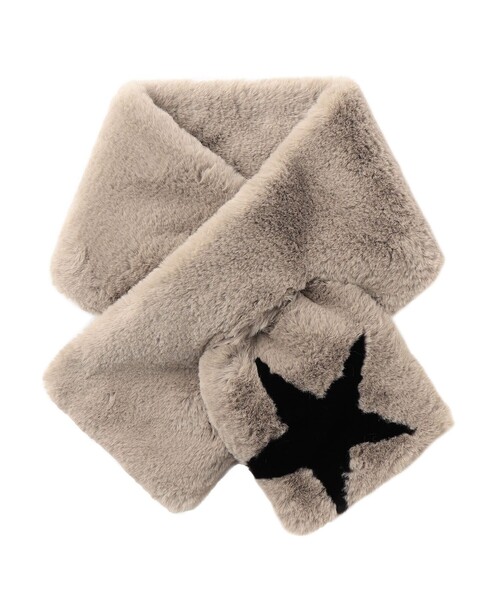 CAST:（キャストコロン）の「スターファーマフラー（マフラー・レディース・ブルー系その他2/ブラウン系その他3/ピンク系その他2/グレー系その他2/ベージュ・FREE）」の4枚目の写真