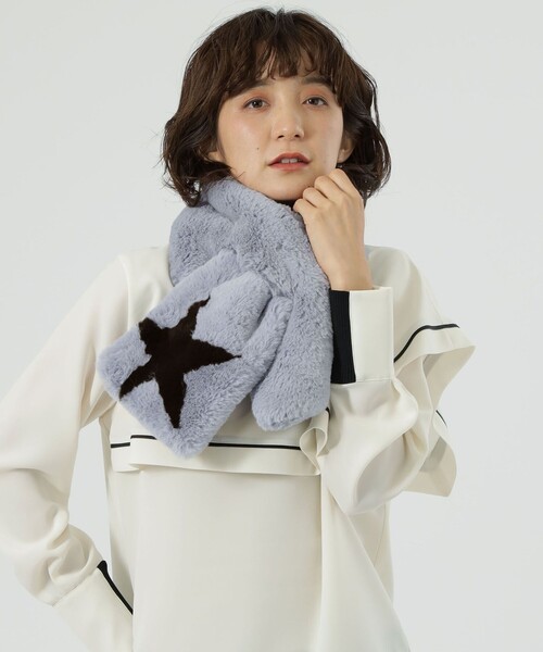 CAST:（キャストコロン）の「スターファーマフラー（マフラー・レディース・ブルー系その他2/ブラウン系その他3/ピンク系その他2/グレー系その他2/ベージュ・FREE）」の17枚目の写真